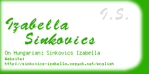 izabella sinkovics business card